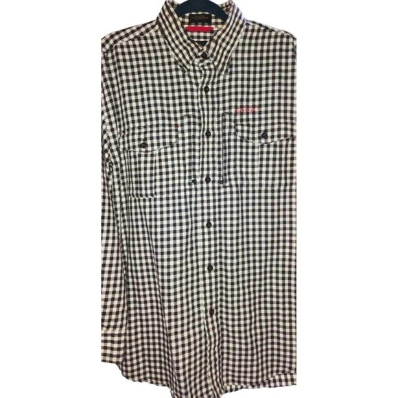 Orvis Shirts Orvis Trout Bum Large Beige Premium Fabric Long Sleeve